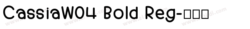 CassiaW04 Bold Reg字体转换